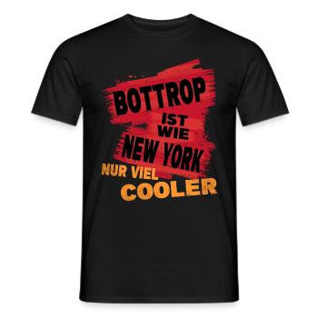 Bottrop Germany city saying is like New York - Men's T-Shirt - black - Front - AI Model Male 178 light (178cm)