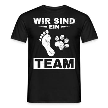 Hund, bester Feund Hundebesitzer Mann, Frau Hunde - Männer T-Shirt - Schwarz - Vorne - AI Model Male 178 light (178cm)