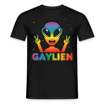 Gender Lesbian, Gay, Trans, Queer Rainbow - Men's T-Shirt - black - Front - AI Model Male 178 light (178cm)
