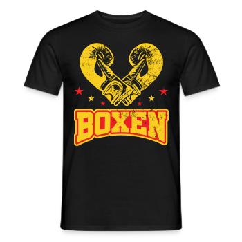 Boxen Martial Arts Boxing Box Club Boxer - Men's T-Shirt - black - Front - AI Model Male 178 light (178cm)