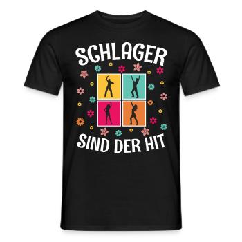 Volksmusik Party Dorffest Ouftit Deutsche Schlager - Männer T-Shirt - Schwarz - Vorne - AI Model Male 178 light (178cm)