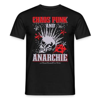Punk Rock Pogo Anarchie Punks Punk Rocker Punk - T-shirt homme - noir - Devant - AI Model Male 178 light (178cm)