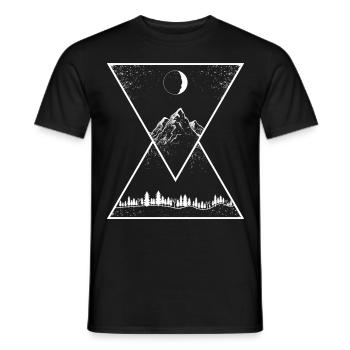 Klettern, Naturliebe Berge, Wald Wandern, Outdoor - Männer T-Shirt - Schwarz - Vorne - AI Model Male 178 light (178cm)