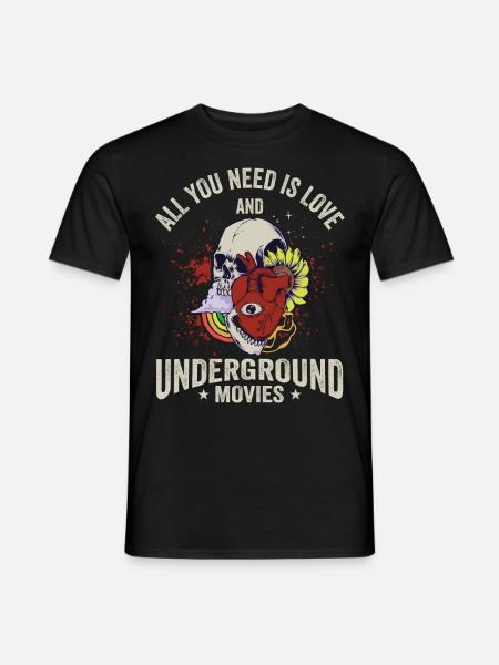 Underground Film, Independent Cinema, Horror - Männer T-Shirt - Schwarz