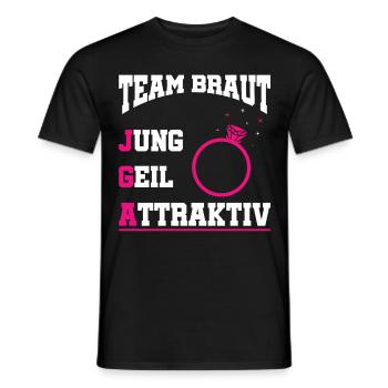 Poltern JGA Frauen Braut Junggesellenabschied - Männer T-Shirt - Schwarz - Vorne - AI Model Male 178 light (178cm)