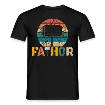 Super Dad, best dad 60s 70s 80s 90s party - Men's T-Shirt - black - Front - AI Model Male 178 light (178cm)
