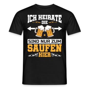 Poltern JGA Frauen Braut Junggesellenabschied - Männer T-Shirt - Schwarz - Vorne - AI Model Male 178 light (178cm)