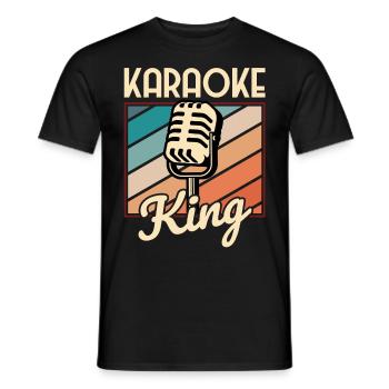 King Karaoke Bar, Party, Firmenfeier Männer Herren - Männer T-Shirt - Schwarz - Vorne - AI Model Male 178 light (178cm)