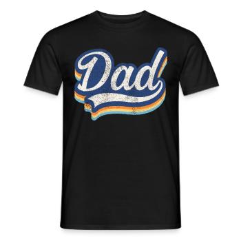 Retro Vintage Daddy 60s 70s 80s 90 Party Costume - Men's T-Shirt - black - Front - AI Model Male 178 light (178cm)