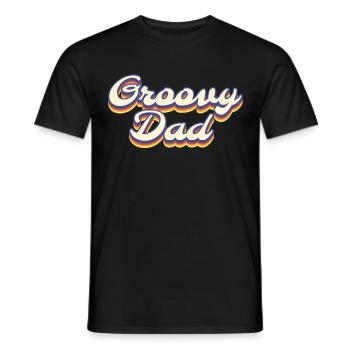 Retro Vintage Daddy 60s 70s 80s 90 Party Costume - Men's T-Shirt - black - Front - AI Model Male 178 light (178cm)