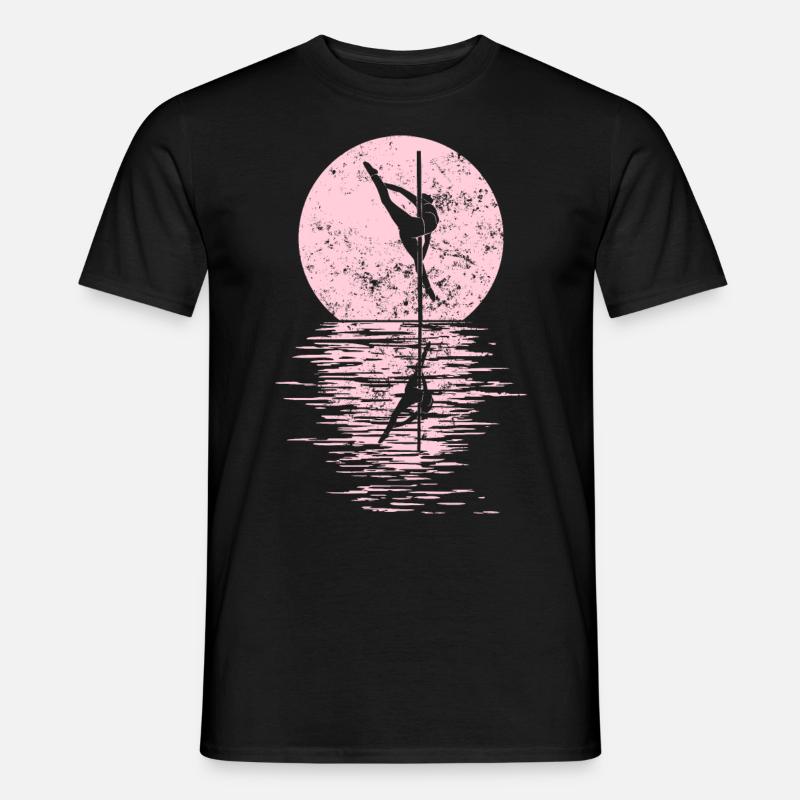 Pole Dance Tänzerin, Stangentanz, Pole Dancing - Männer T-Shirt - Schwarz