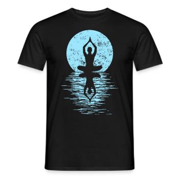 Yogi Yogini Health Meditation Outfits Girls - Men's T-Shirt - black - Front - AI Model Male 178 light (178cm)