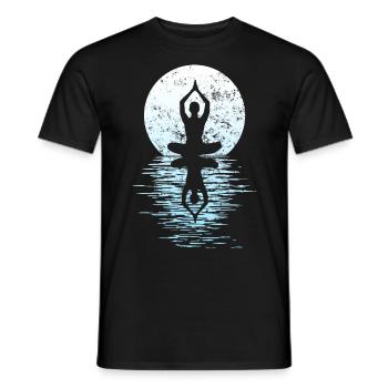 Yogi Yogini Health Meditation Outfits Girls - Men's T-Shirt - black - Front - AI Model Male 178 light (178cm)