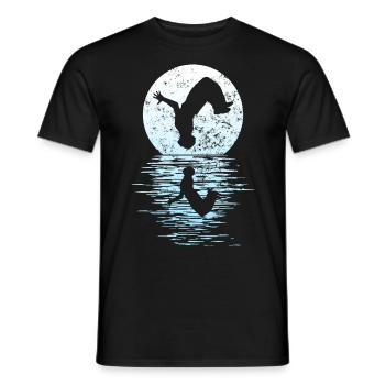 Parkour, Freerunning, Street Workout, Acrobatic - Männer T-Shirt - Schwarz - Vorne - AI Model Male 178 light (178cm)
