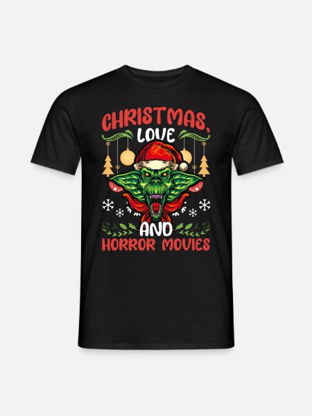 Horror Movie Zombie Santa Weihanchten Liebe Horror - Männer T-Shirt - Schwarz