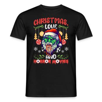 Horror Movie Zombie Santa Weihanchten Liebe Horror - Männer T-Shirt - Schwarz - Vorne - AI Model Male 178 light (178cm)