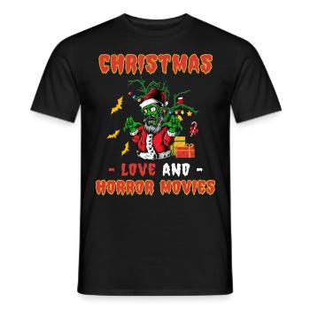 Horror Movie Zombie Santa Weihanchten Liebe Horror - Männer T-Shirt - Schwarz - Vorne - AI Model Male 178 light (178cm)