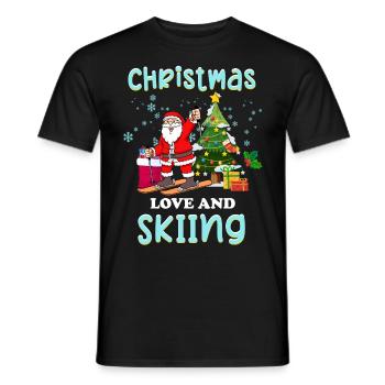 Schiurlaub Schifahrer Weihnachten Liebe Schifahren - Männer T-Shirt - Schwarz - Vorne - AI Model Male 178 light (178cm)
