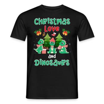 Ce garçon aime les dinosaures enfants garçon garçon Dino - T-shirt homme - noir - Devant - AI Model Male 178 light (178cm)