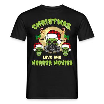 Horror Movie Zombie Santa Weihanchten Liebe Horror - Männer T-Shirt - Schwarz - Vorne - AI Model Male 178 light (178cm)