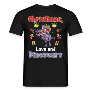 Ce garçon aime les dinosaures enfants garçon garçon Dino - T-shirt homme - noir - Devant - AI Model Male 178 light (178cm)