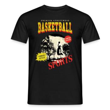 Basketteur Basketteur Dunking Sport Vintage - T-shirt homme - noir - Devant - AI Model Male 178 light (178cm)