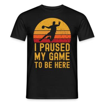 Handball retro vintage - Männer T-Shirt - Schwarz - Vorne - AI Model Male 178 light (178cm)