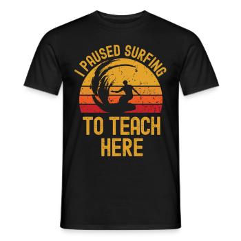 Surf et moniteurs rétro vintage - T-shirt homme - noir - Devant - AI Model Male 178 light (178cm)