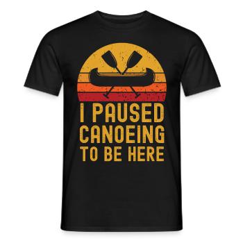 Canoe retro vintage - Men's T-Shirt - black - Front - AI Model Male 178 light (178cm)