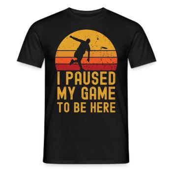 Frisbee rétro vintage - T-shirt homme - noir - Devant - AI Model Male 178 light (178cm)
