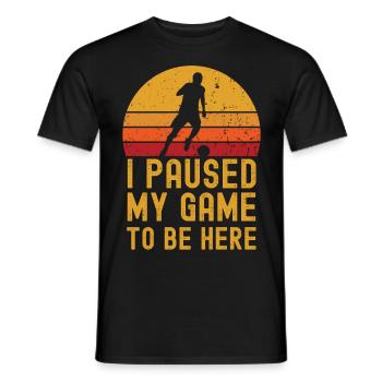 Fußball retro vintage - Männer T-Shirt - Schwarz - Vorne - AI Model Male 178 light (178cm)