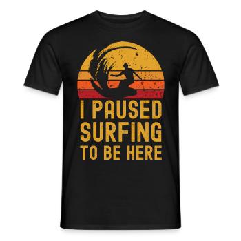 Surfen retro vintage - Männer T-Shirt - Schwarz - Vorne - AI Model Male 178 light (178cm)