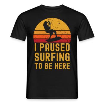 Kitesurf rétro vintage - T-shirt homme - noir - Devant - AI Model Male 178 light (178cm)