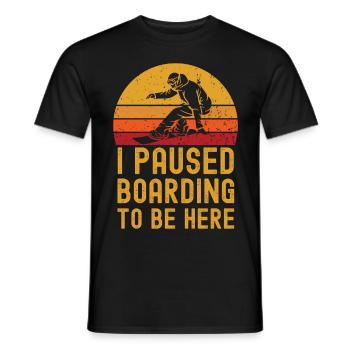 Snowboarden retro vintage - Männer T-Shirt - Schwarz - Vorne - AI Model Male 178 light (178cm)