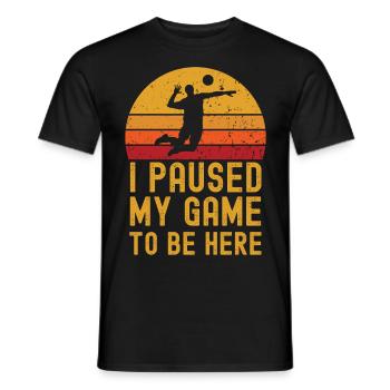 Volleyball retro vintage - Männer T-Shirt - Schwarz - Vorne - AI Model Male 178 light (178cm)