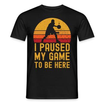 Basketball retro vintage - Männer T-Shirt - Schwarz - Vorne - AI Model Male 178 light (178cm)