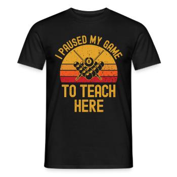 Billard und Lehrer retro vintage - Männer T-Shirt - Schwarz - Vorne - AI Model Male 178 light (178cm)
