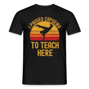 Capoeira et professeur rétro vintage - T-shirt homme - noir - Devant - AI Model Male 178 light (178cm)