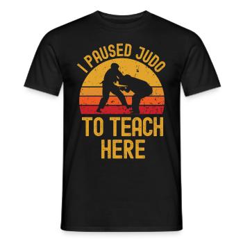 Judo et professeur rétro vintage - T-shirt homme - noir - Devant - AI Model Male 178 light (178cm)