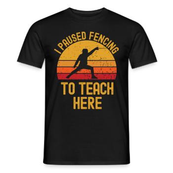 Fechten und Lehrer retro vintage - Männer T-Shirt - Schwarz - Vorne - AI Model Male 178 light (178cm)