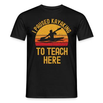 Kayak und Lehrer retro vintage - Männer T-Shirt - Schwarz - Vorne - AI Model Male 178 light (178cm)