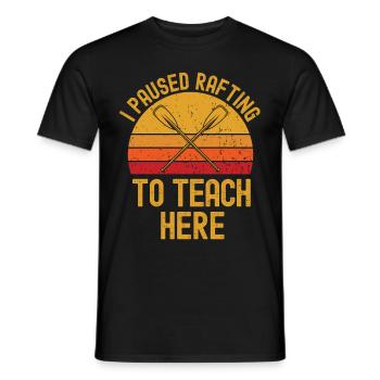 Rafting und Lehrer retro vintage - Männer T-Shirt - Schwarz - Vorne - AI Model Male 178 light (178cm)