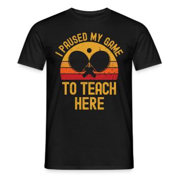 Tennis de table et cours rétro vintage - T-shirt homme - noir - Devant - AI Model Male 178 light (178cm)