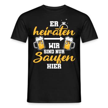 Poltern JGA Mann Bräutigam Junggesellenabschied - Männer T-Shirt - Schwarz - Vorne - AI Model Male 178 light (178cm)