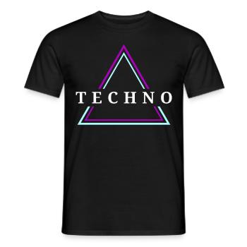 Techno House Party EDM Festival Goa Electro Rave - Männer T-Shirt - Schwarz - Vorne - AI Model Male 178 light (178cm)