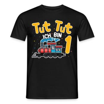 1. Geburtstag, 1 Jahr Züge Lok Kids, Boy Junge Zug - Männer T-Shirt - Schwarz - Vorne - AI Model Male 178 light (178cm)