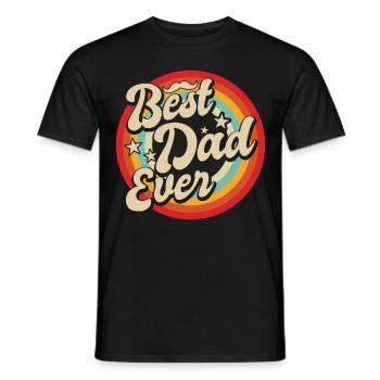 Retro Vintage Daddy 60s 70s 80s 90 Party Costume - Men's T-Shirt - black - Front - AI Model Male 178 light (178cm)