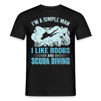 Diver Diving Gift, Holiday Egypt Gift - Men's T-Shirt - black - Front - AI Model Male 178 light (178cm)