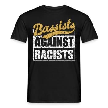 Bassistes contre racistes Bassistes contre droite - T-shirt homme - noir - Devant - AI Model Male 178 light (178cm)