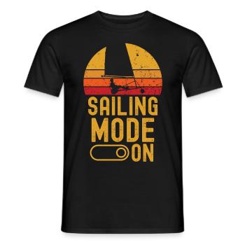 Strandsegeln Mode on retro vintage - Männer T-Shirt - Schwarz - Vorne - AI Model Male 178 light (178cm)